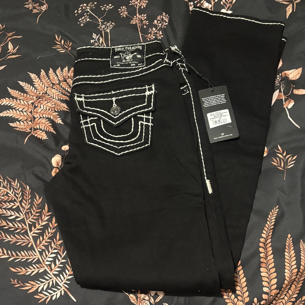True Religion Women's Black Boot Cut Jeans